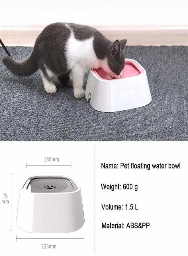 Vroxy Dog and Cat Water Bowl No Spill, Splash-Proof Slow Water Feeder, 1.5L Large Capacity Pet Water Dispenser, Portable Travel Water Bowl for Dogs Cats and Pets, Ideal for Home, Car, Outdoor Adventures - Image 2